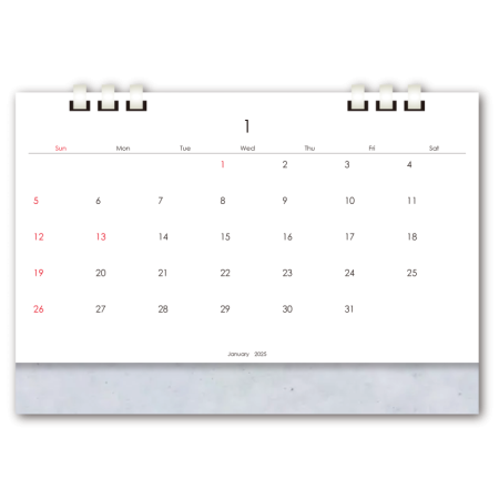 名入れカレンダー　印刷イメージ
